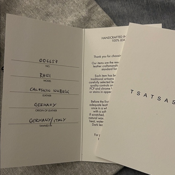 NWT TSATSAS RHEI Handbag in Marbled Nubuck - Picture 9 of 9